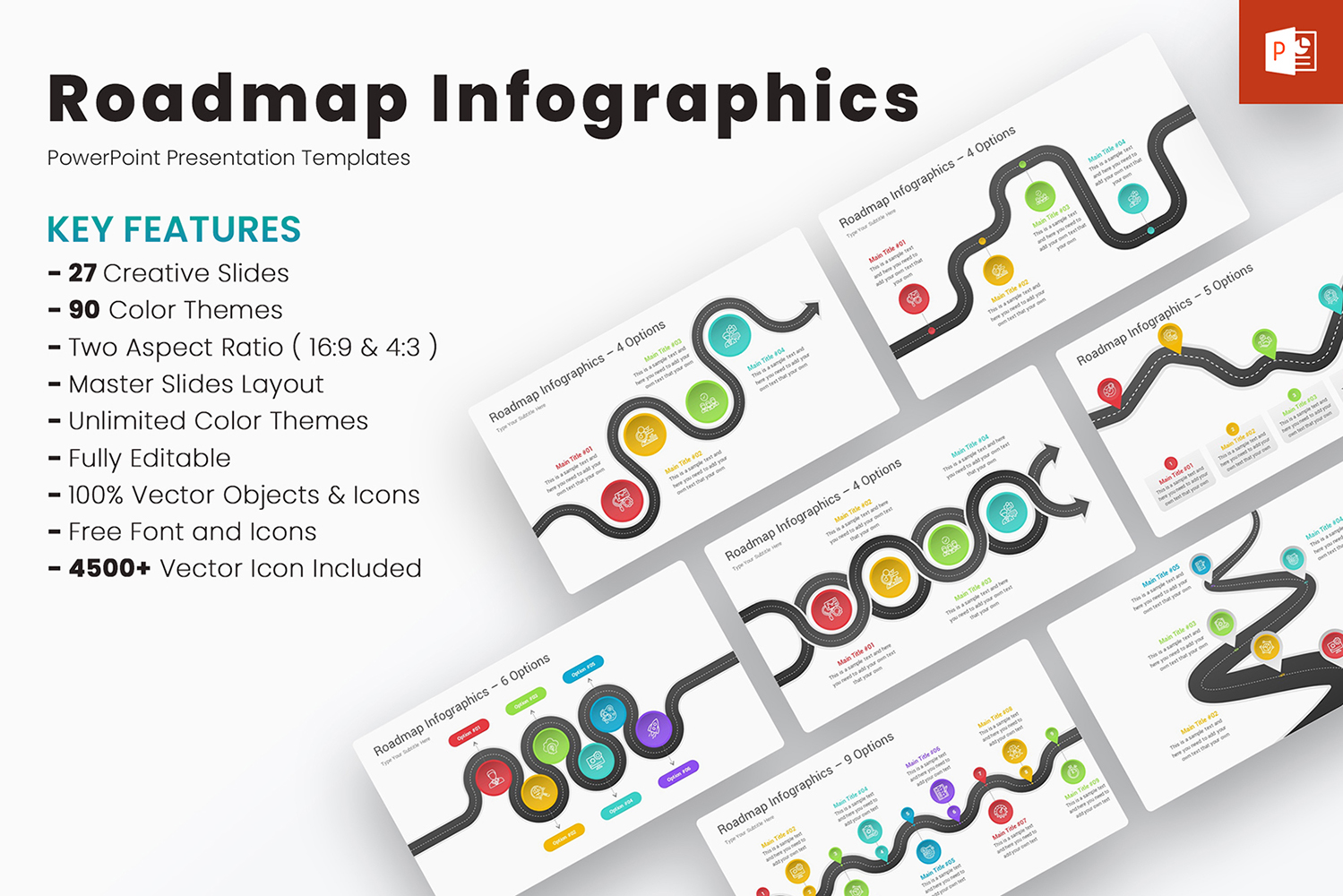 Roadmap Infographics PowerPoint Templates