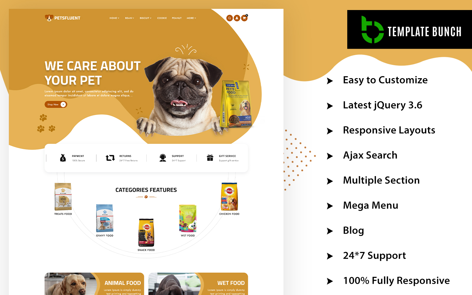 Petsfluent - Responsive Shopify Theme for eCommerce