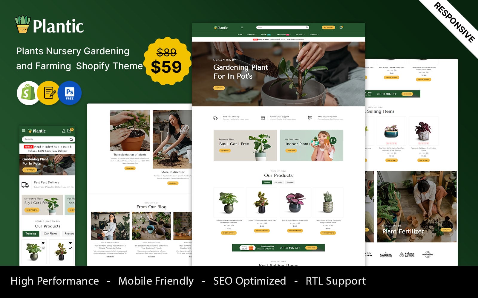 Plantic - Plants and Farming and Nursery Store Shopify Theme