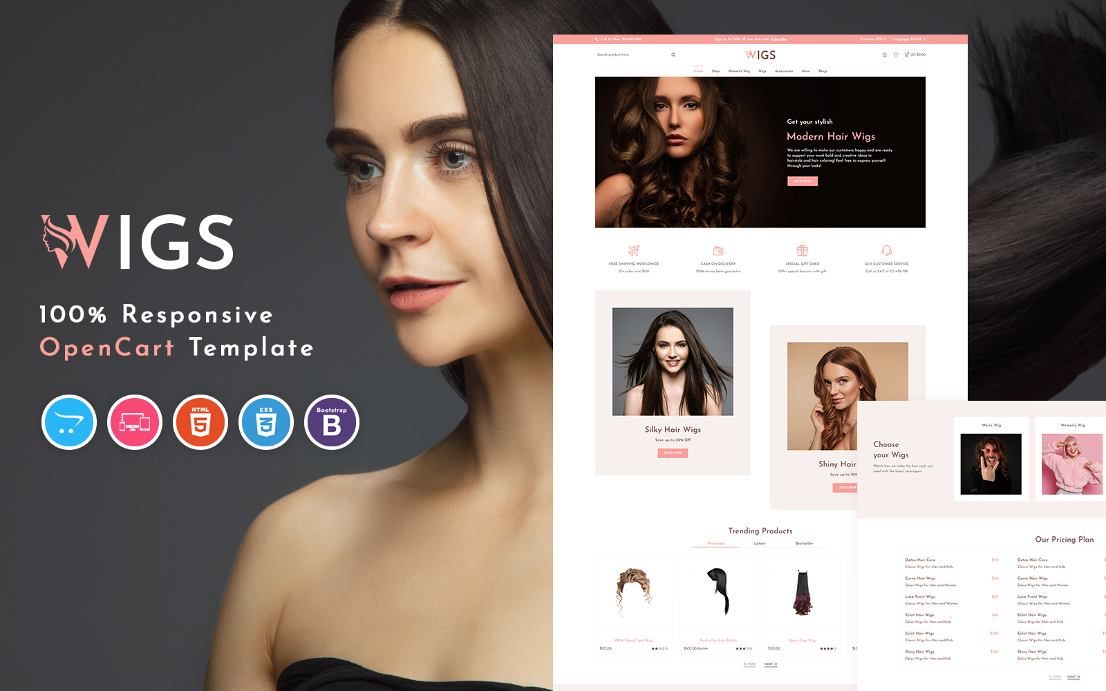 Wigs - Responsive OpenCart Template