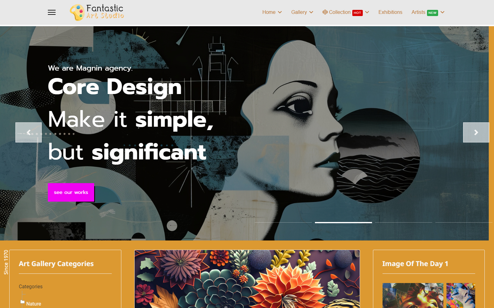 Fantastic Art Gallery and Photography Joomla 5 Template