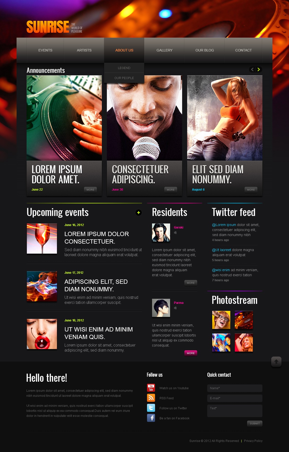 Night Club Drupal Template