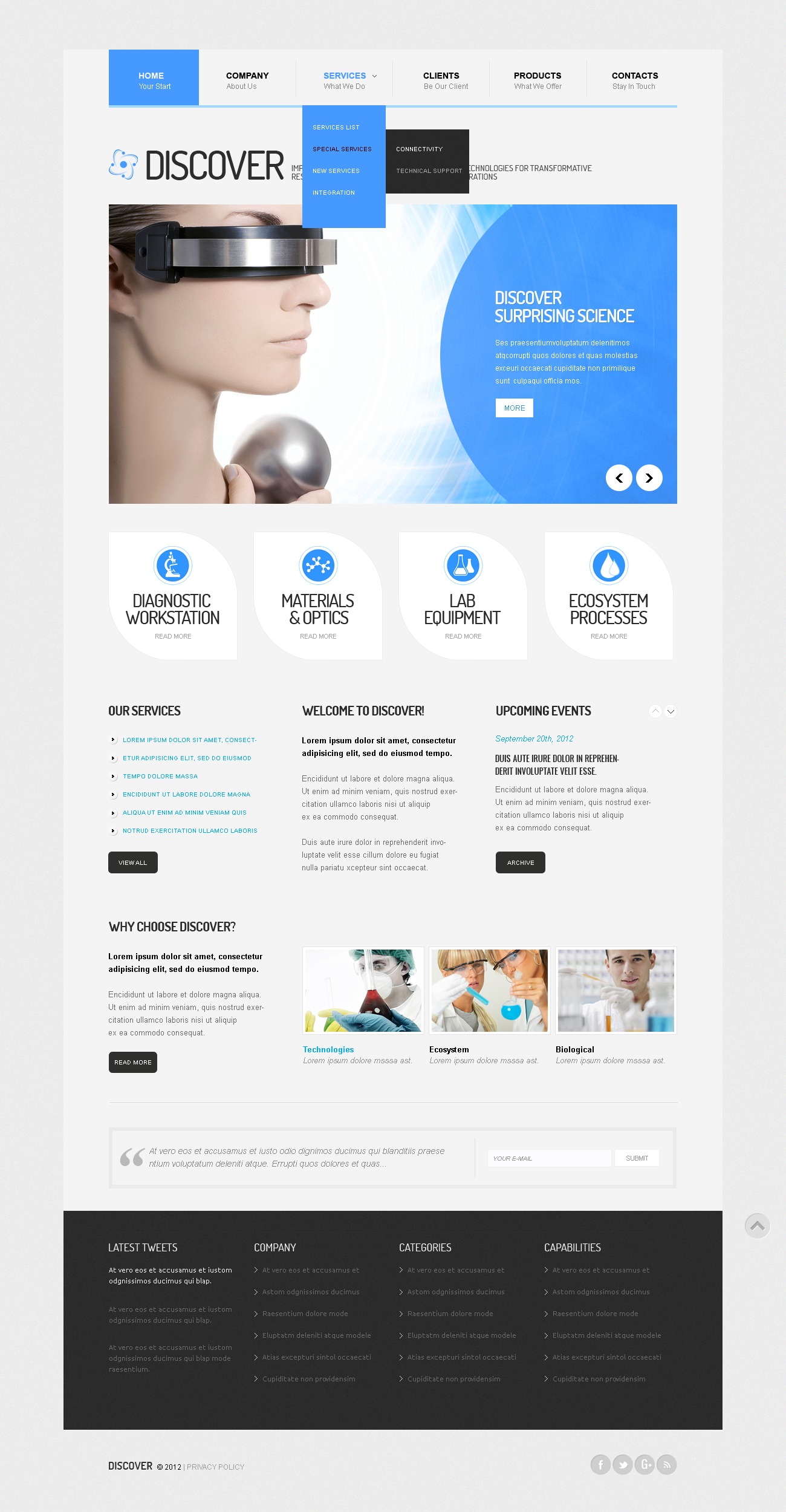 Sterile Science Lab Drupal Template