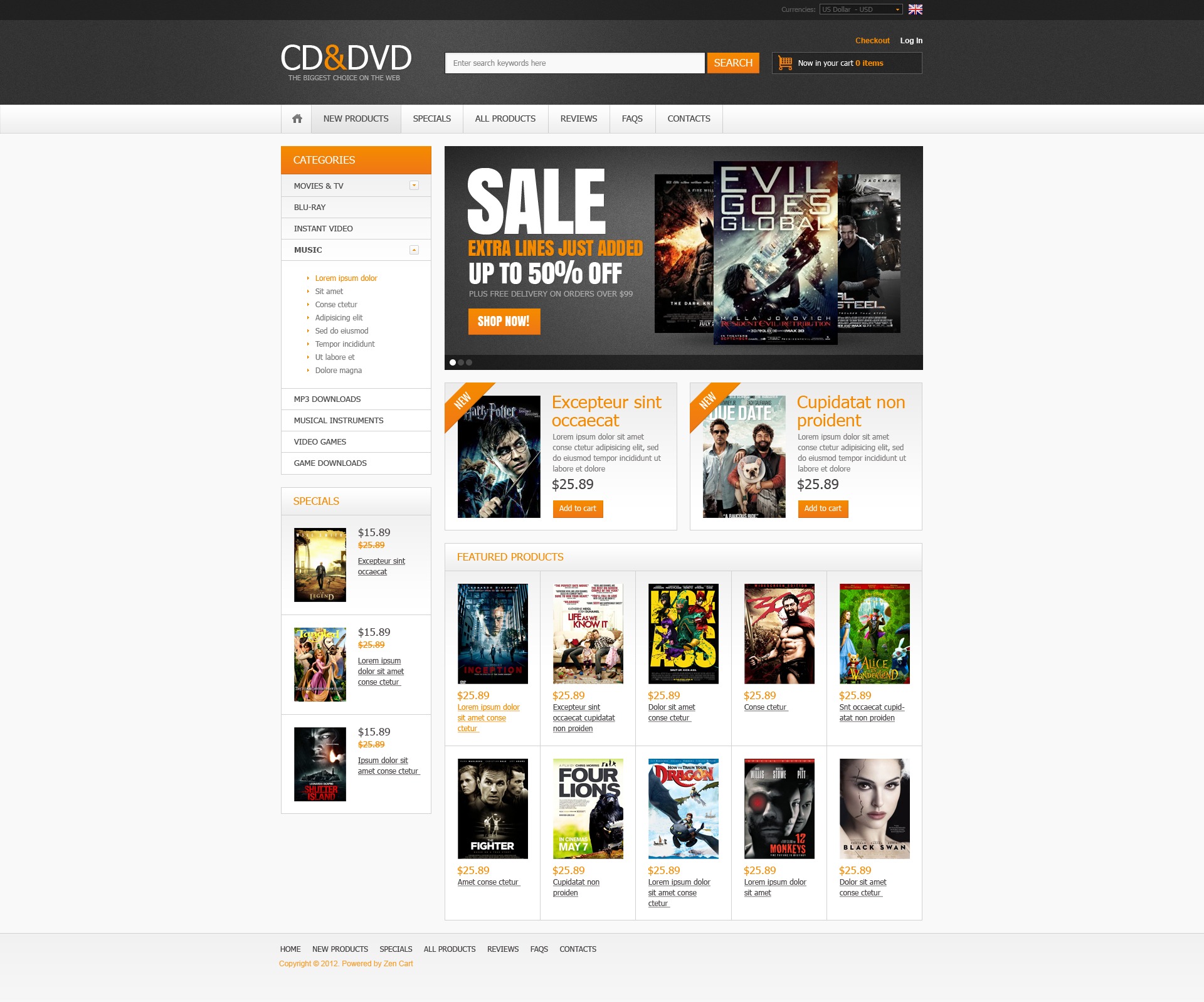 CD & DVD Store Template