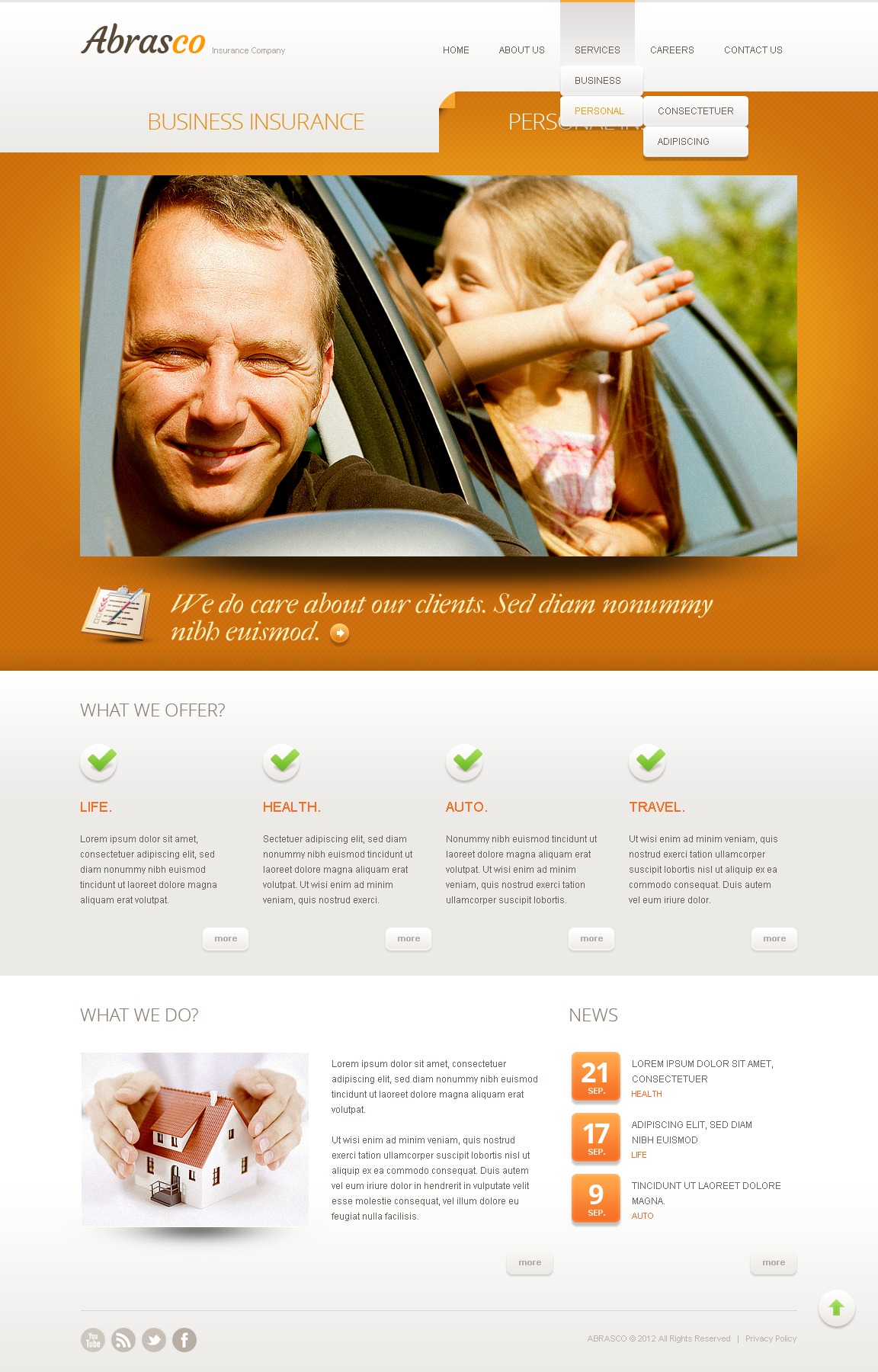 Orange Insurance Drupal Template