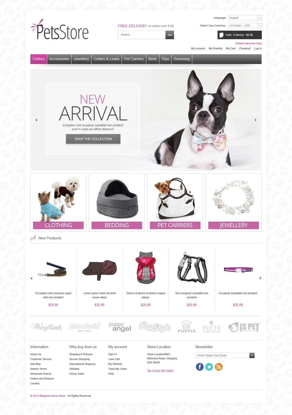 pet store websites