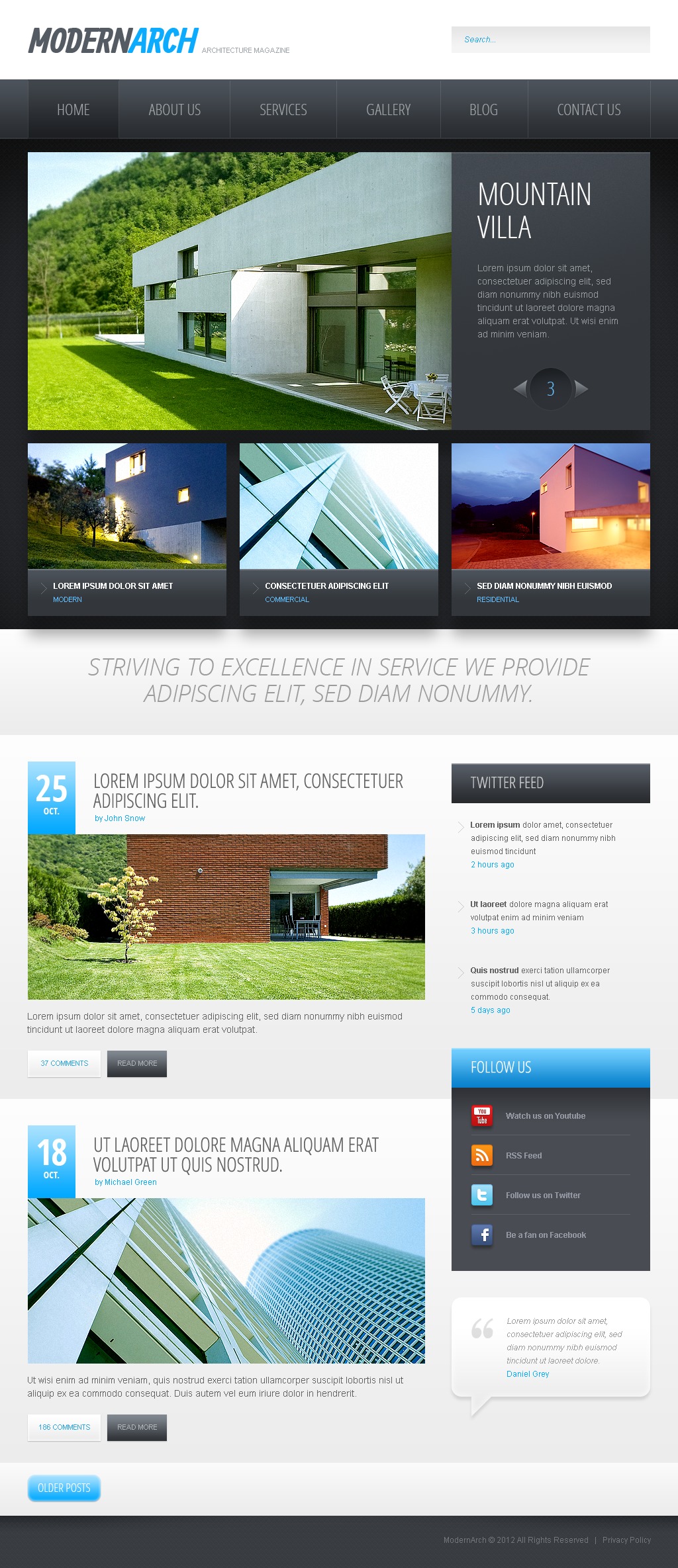 Black and White Construction Drupal Template
