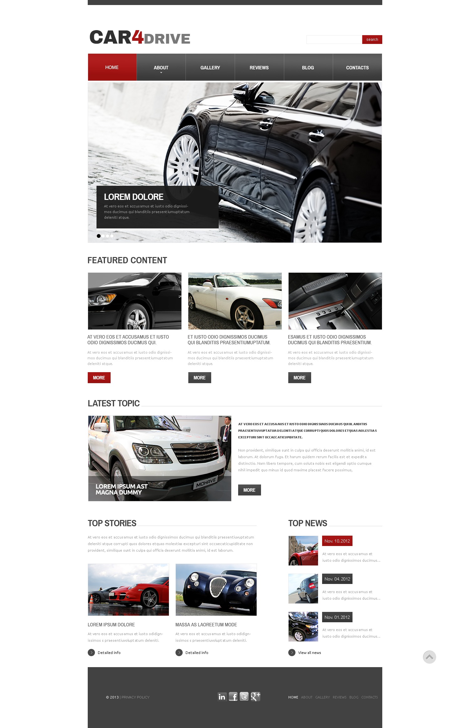 White Car Drupal Template