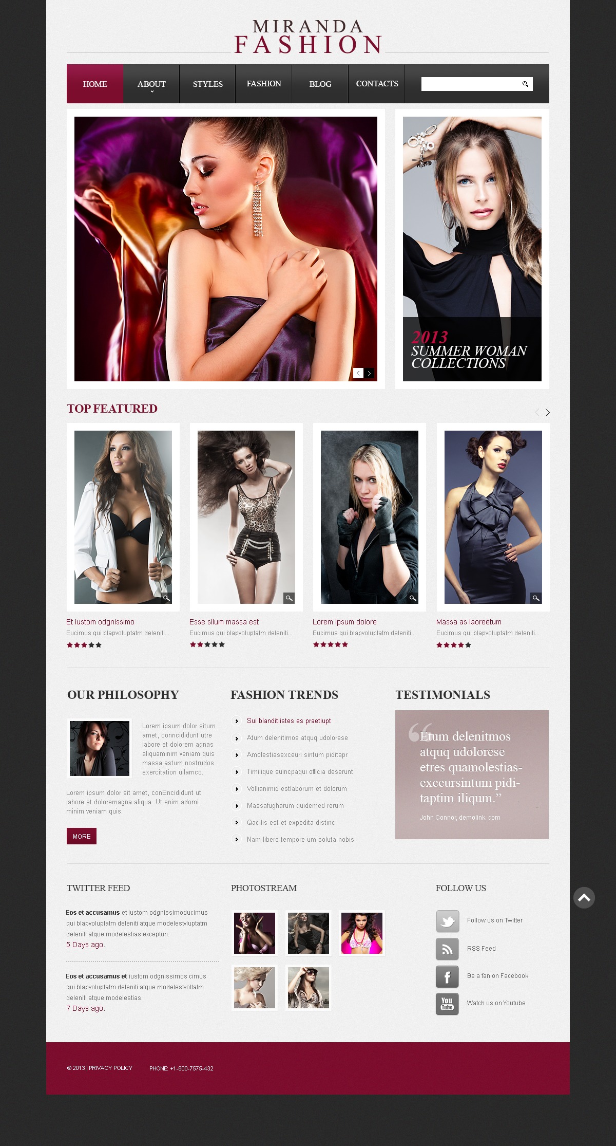 Stylish Fashion Drupal Template