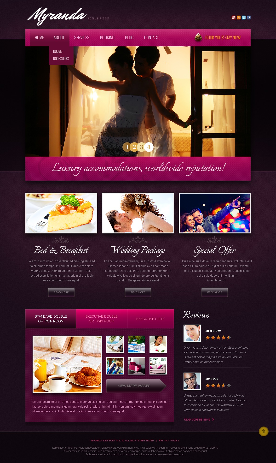 Luxury Hotels Drupal Template