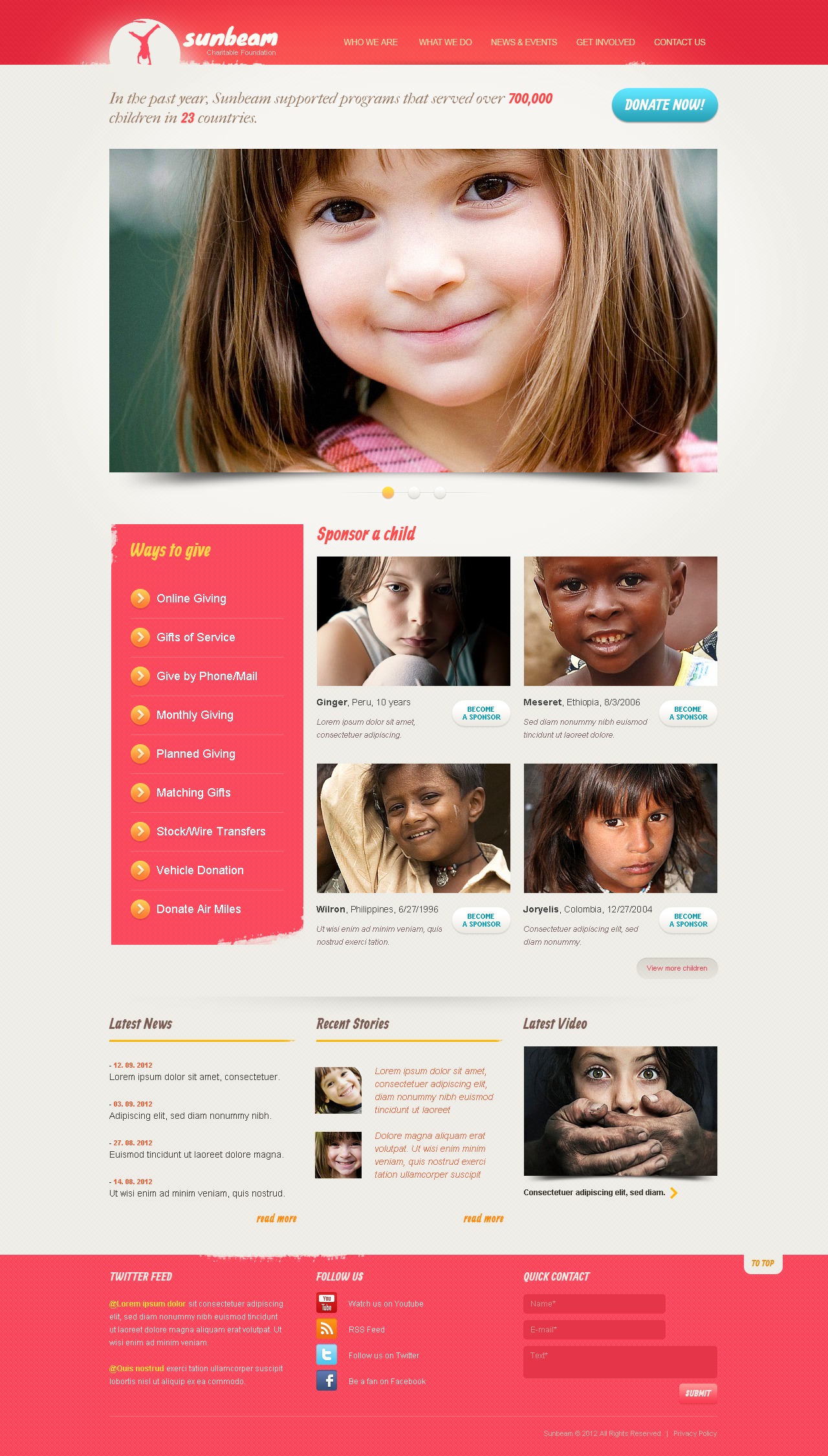 Pink Charity Drupal Template