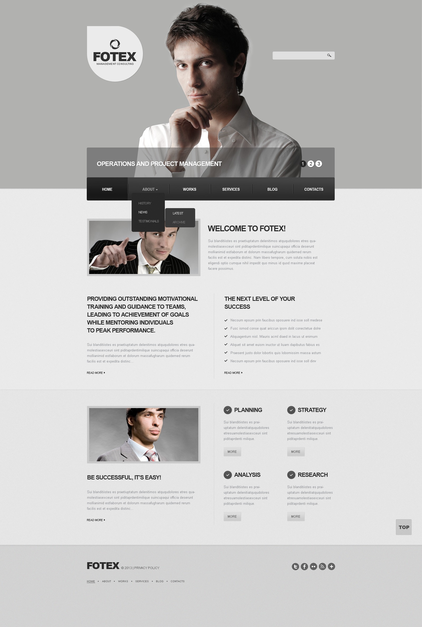 Gray Management Company Drupal Template