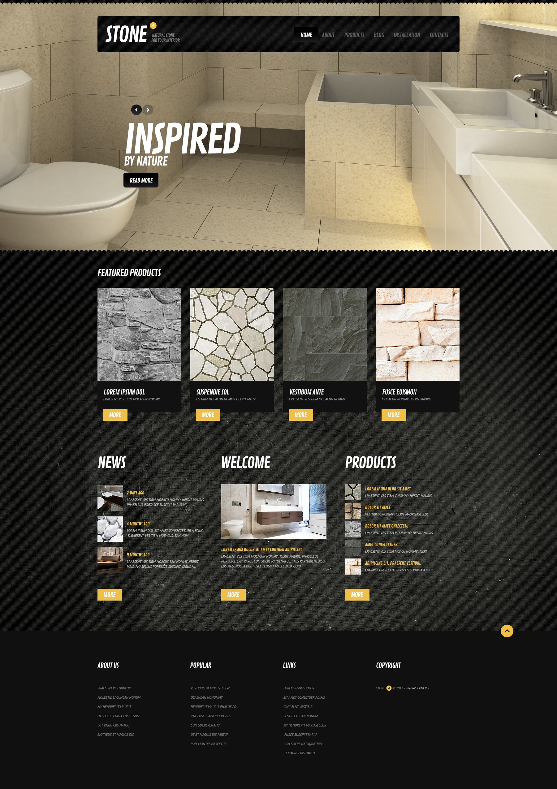 Black Interior Design Drupal Template