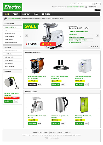 VirtueMart Main Page