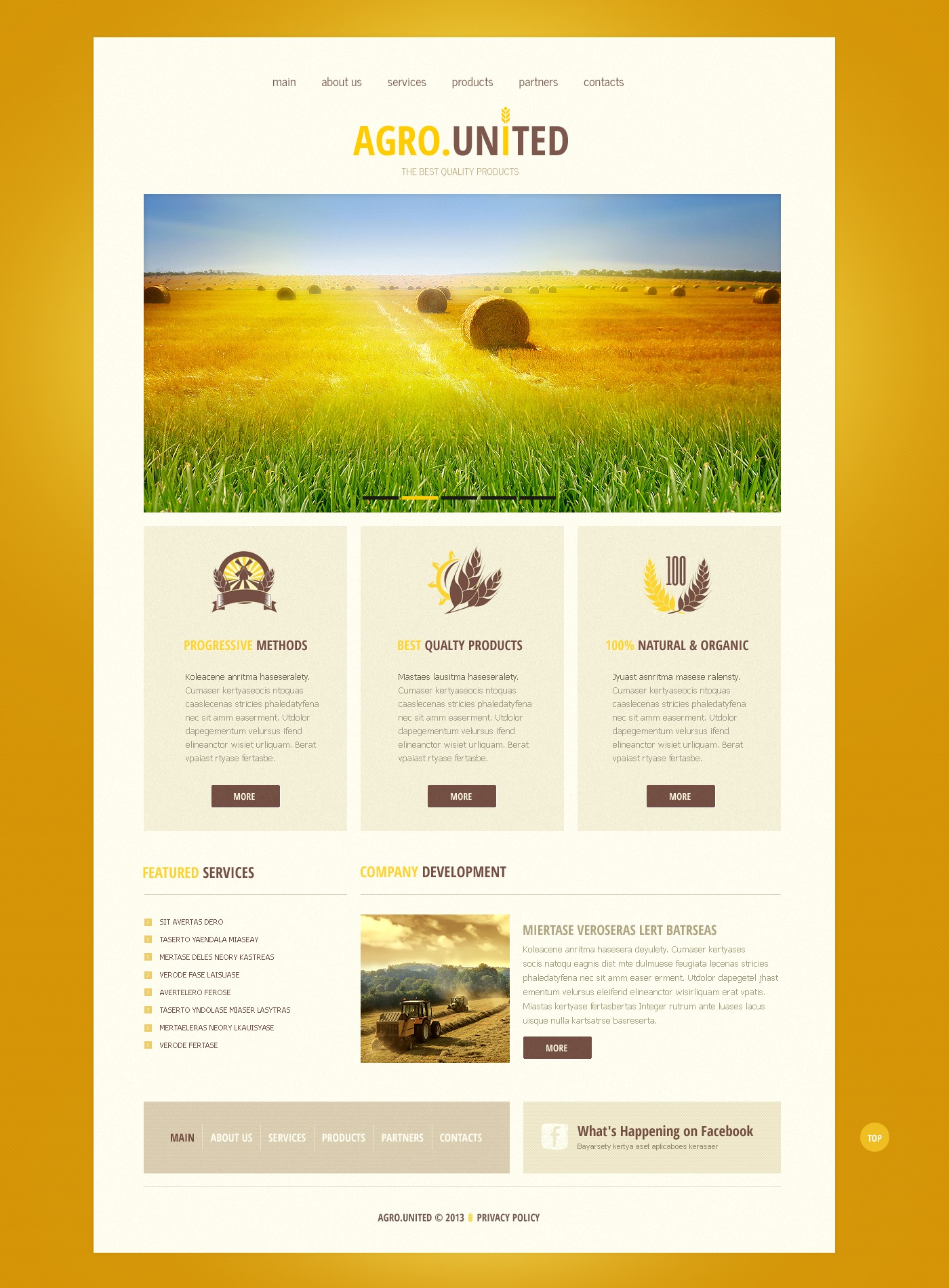 Agriculture Responsive Website Template
