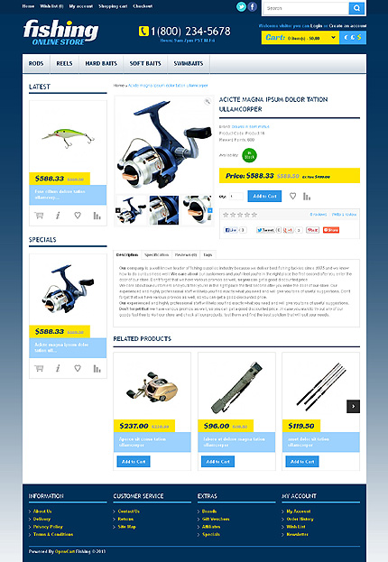 OpenCart Product Page