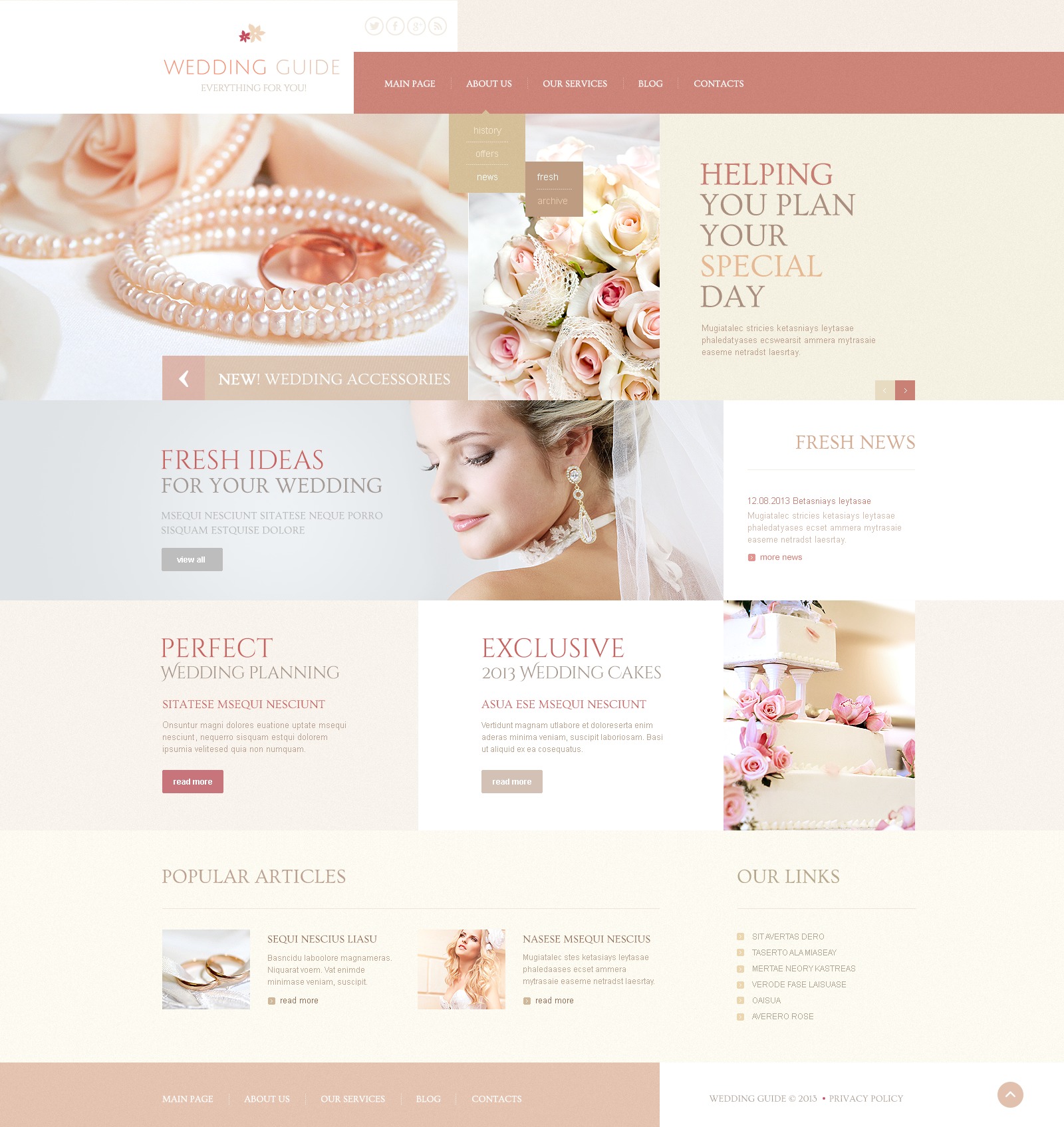 Wedding Guide Joomla Template