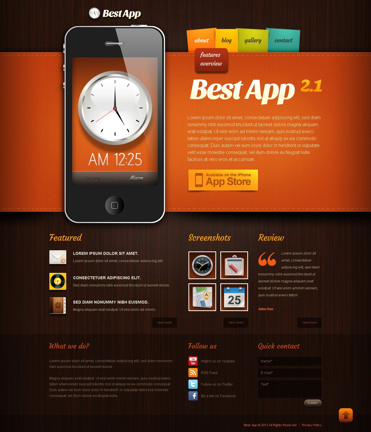 Mobile Apps Drupal Template