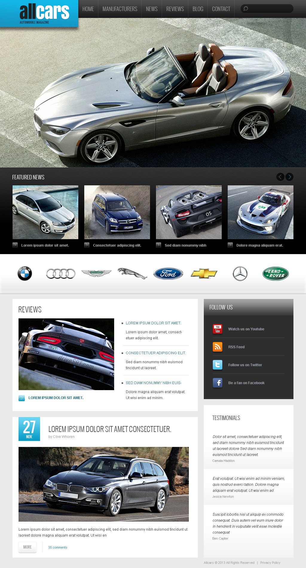 Automobile Club Drupal Template