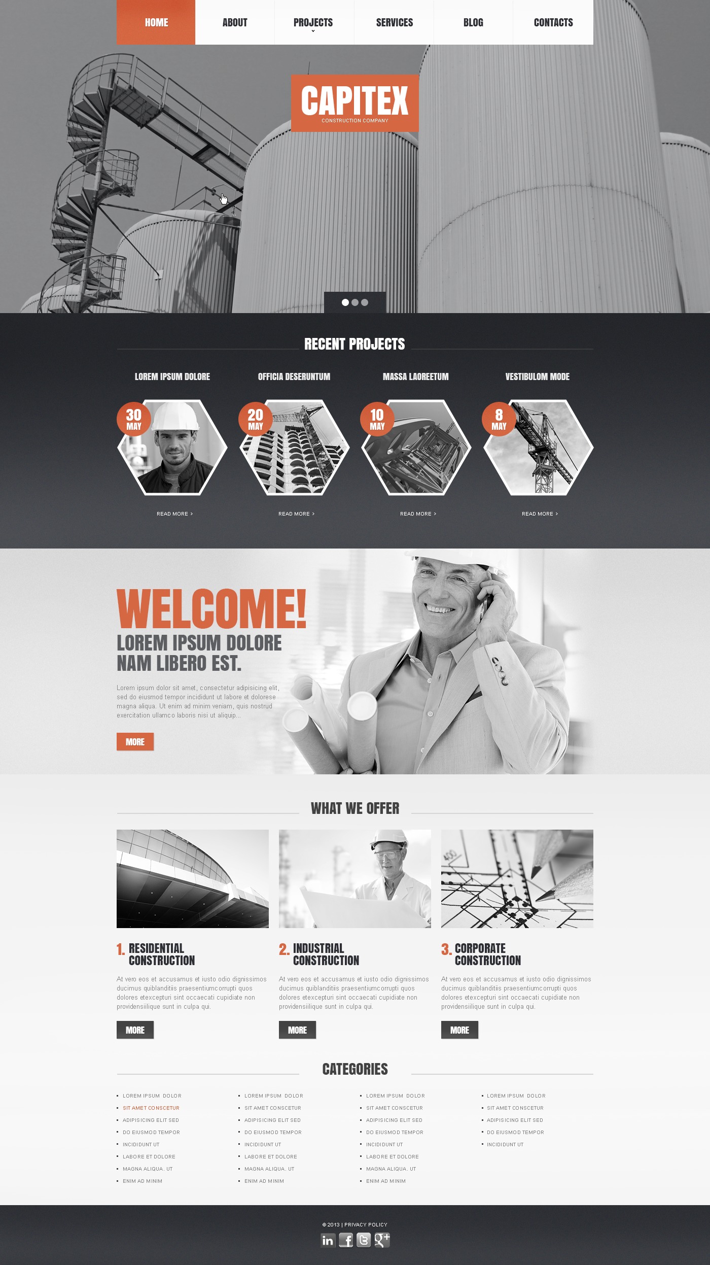 Construction Company Drupal Template