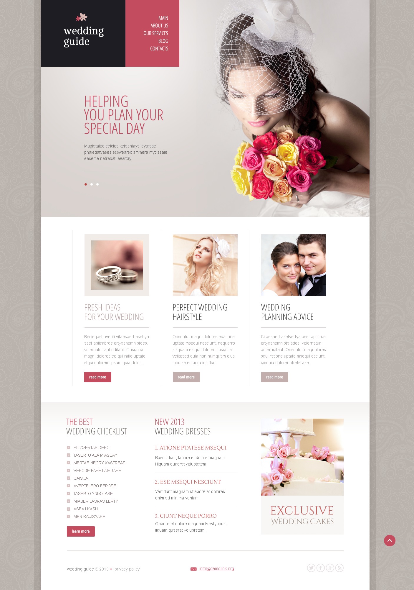 Elegant Wedding Planner Drupal Template