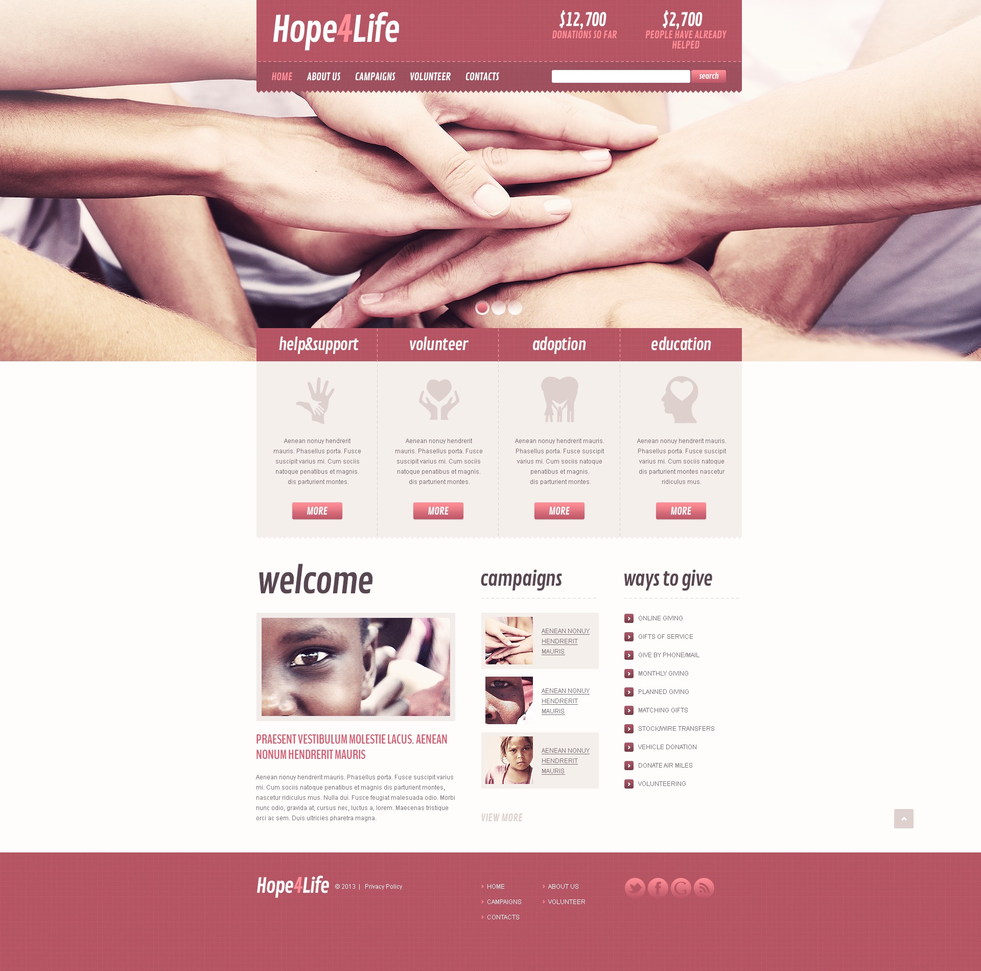 Heart Charity Drupal Template