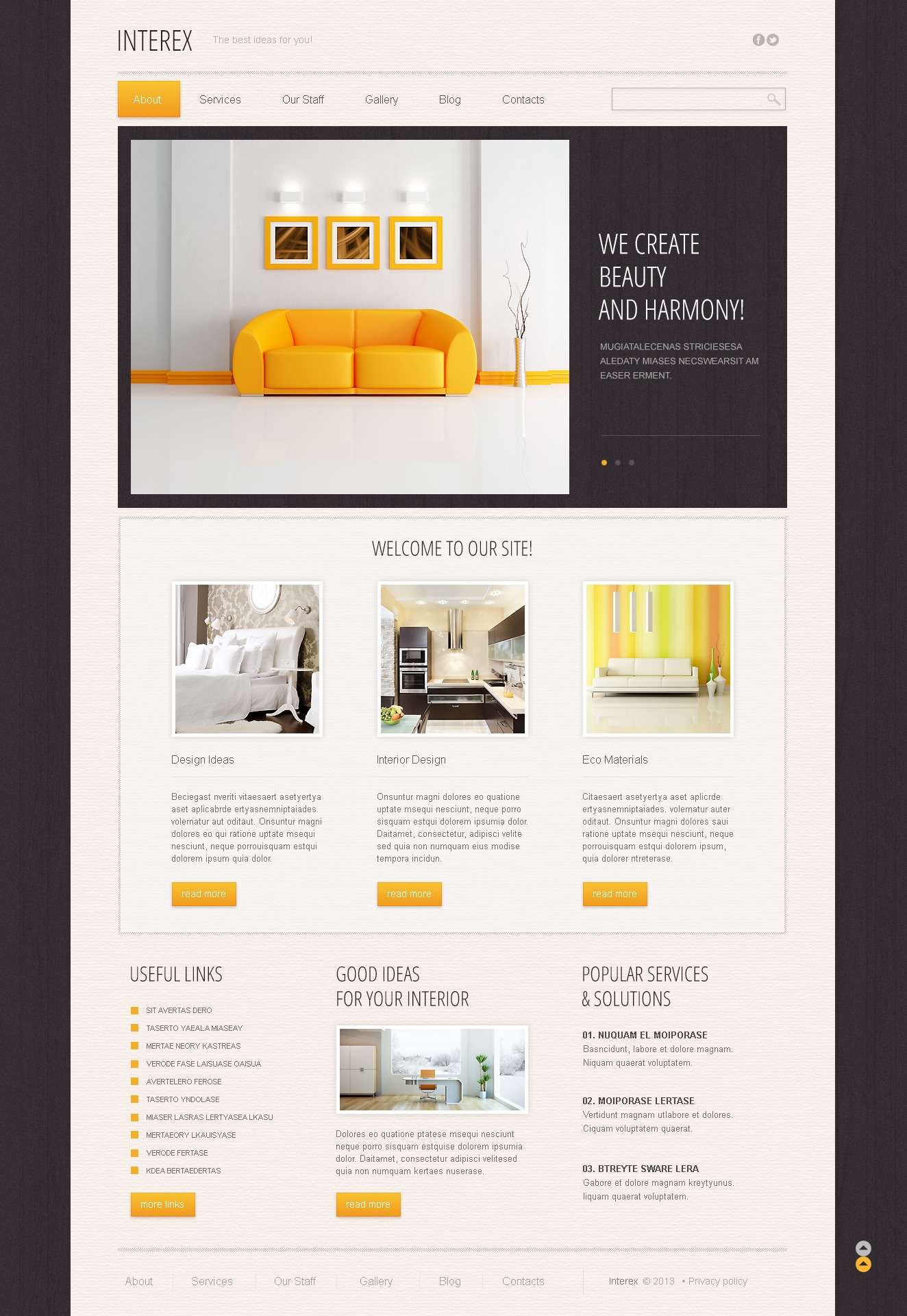 Minimalist Interior Design Drupal Template