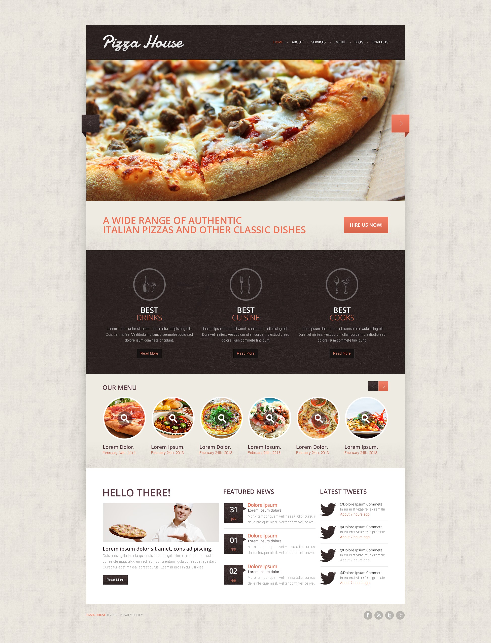 Contrast Pizza Drupal Template