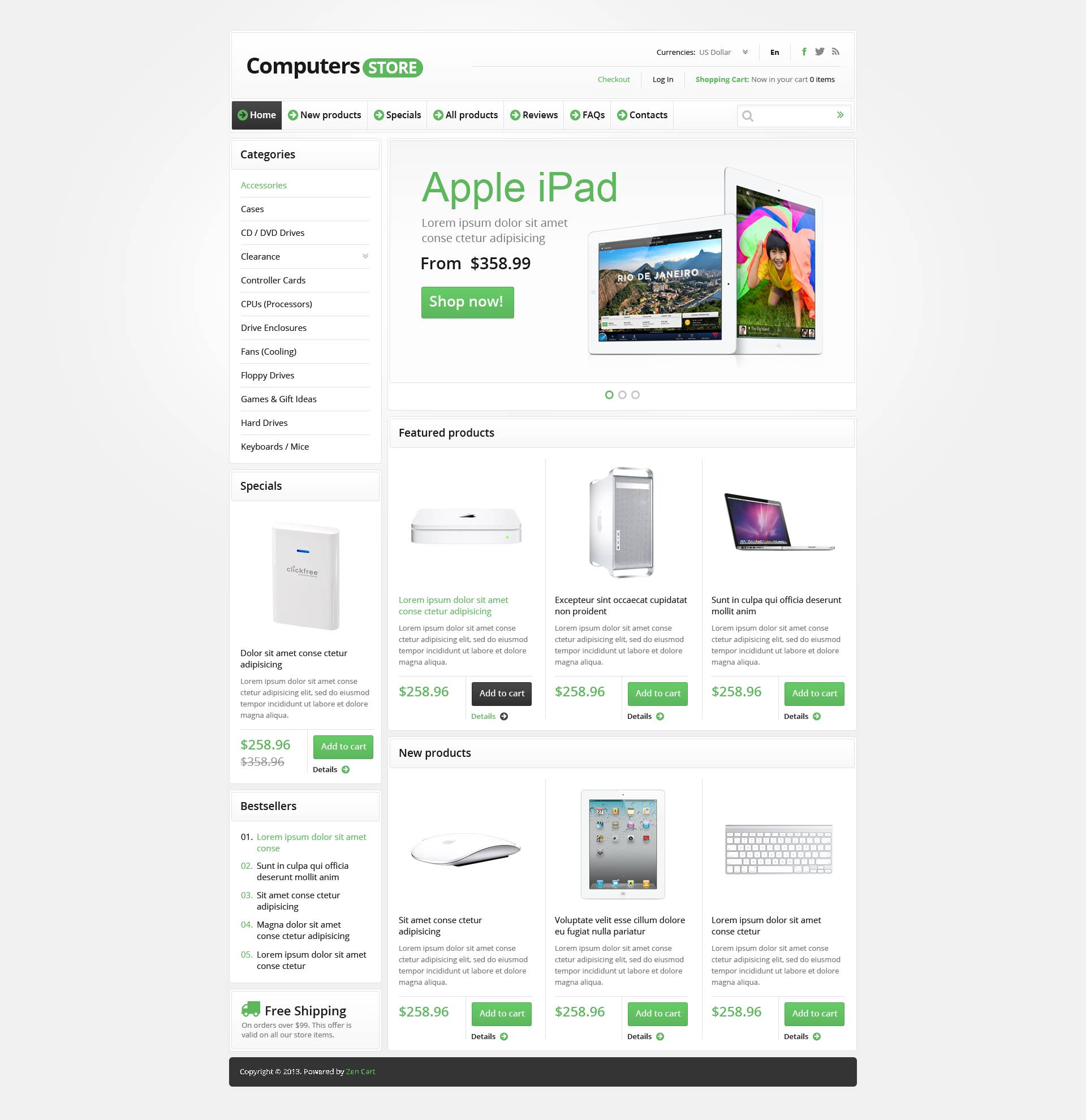 Templates ZenCart