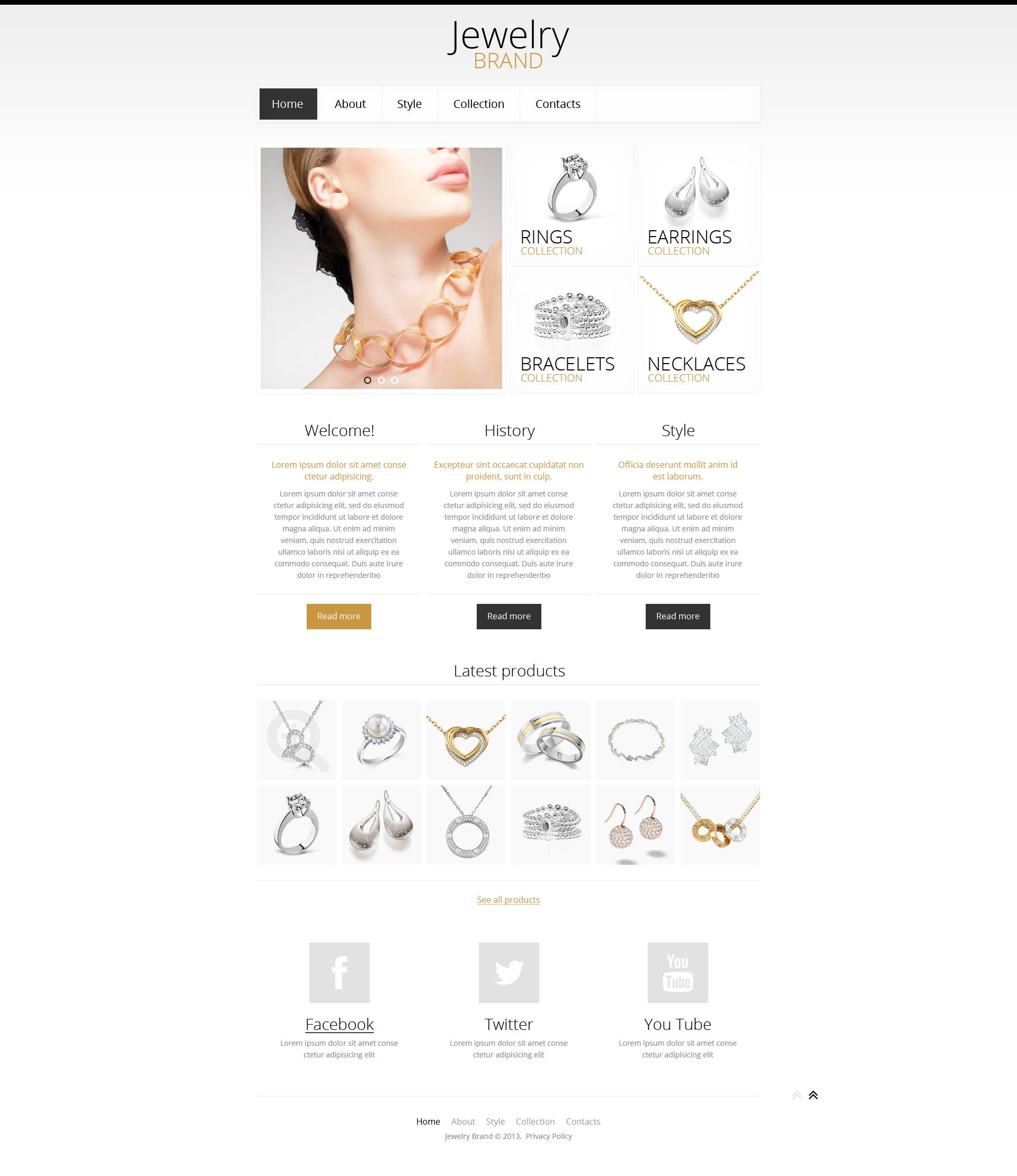 Jewelry Responsive Website Template