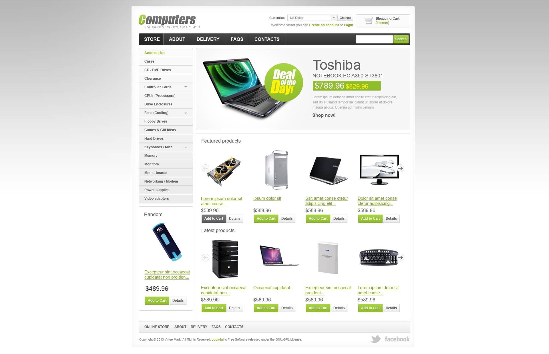 Simple Computers Store VirtueMart Template
