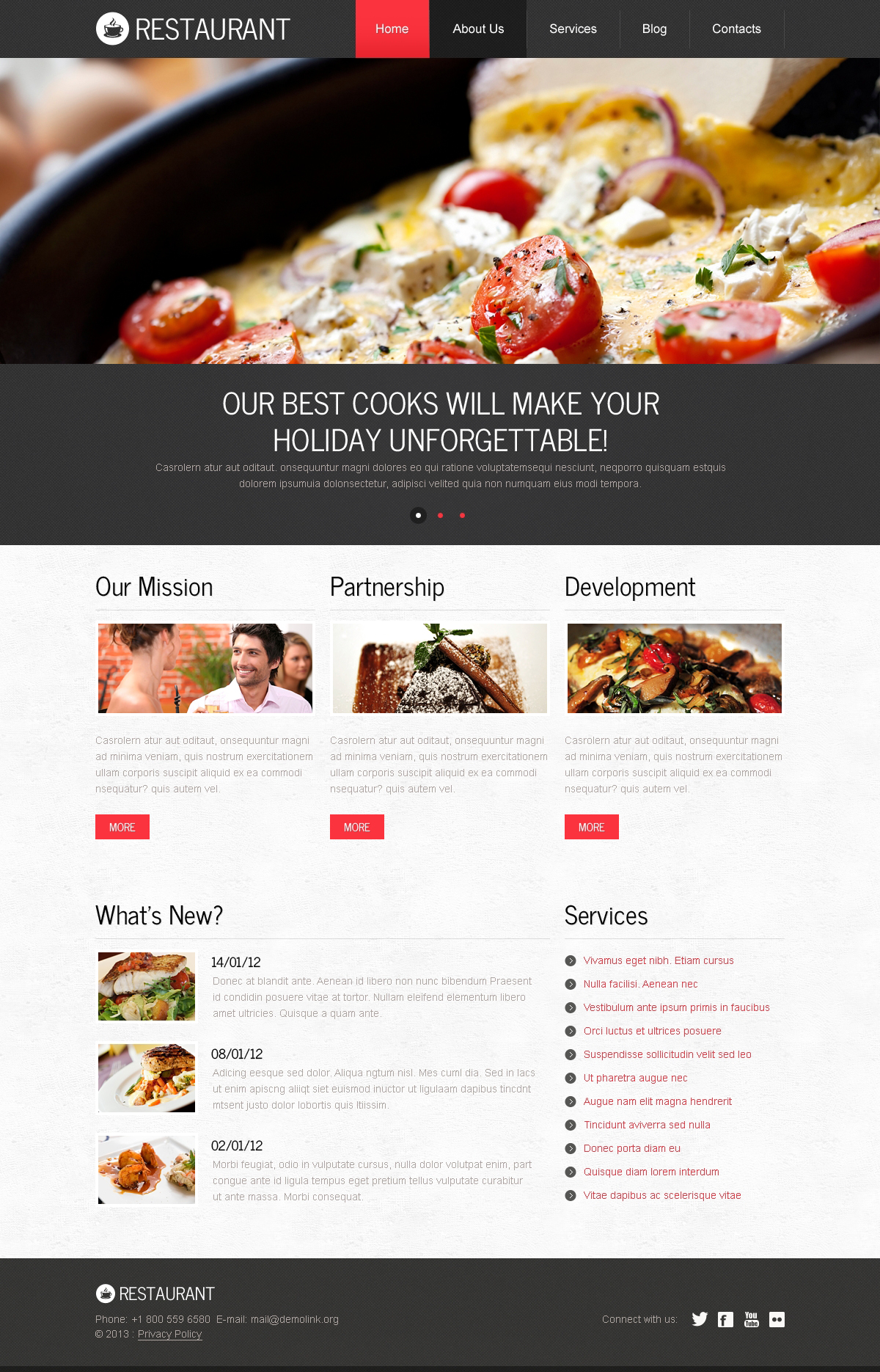 European Cuisine Drupal Template