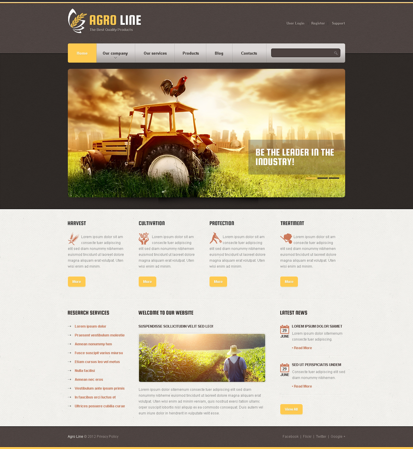 Tasty Agriculture Drupal Template