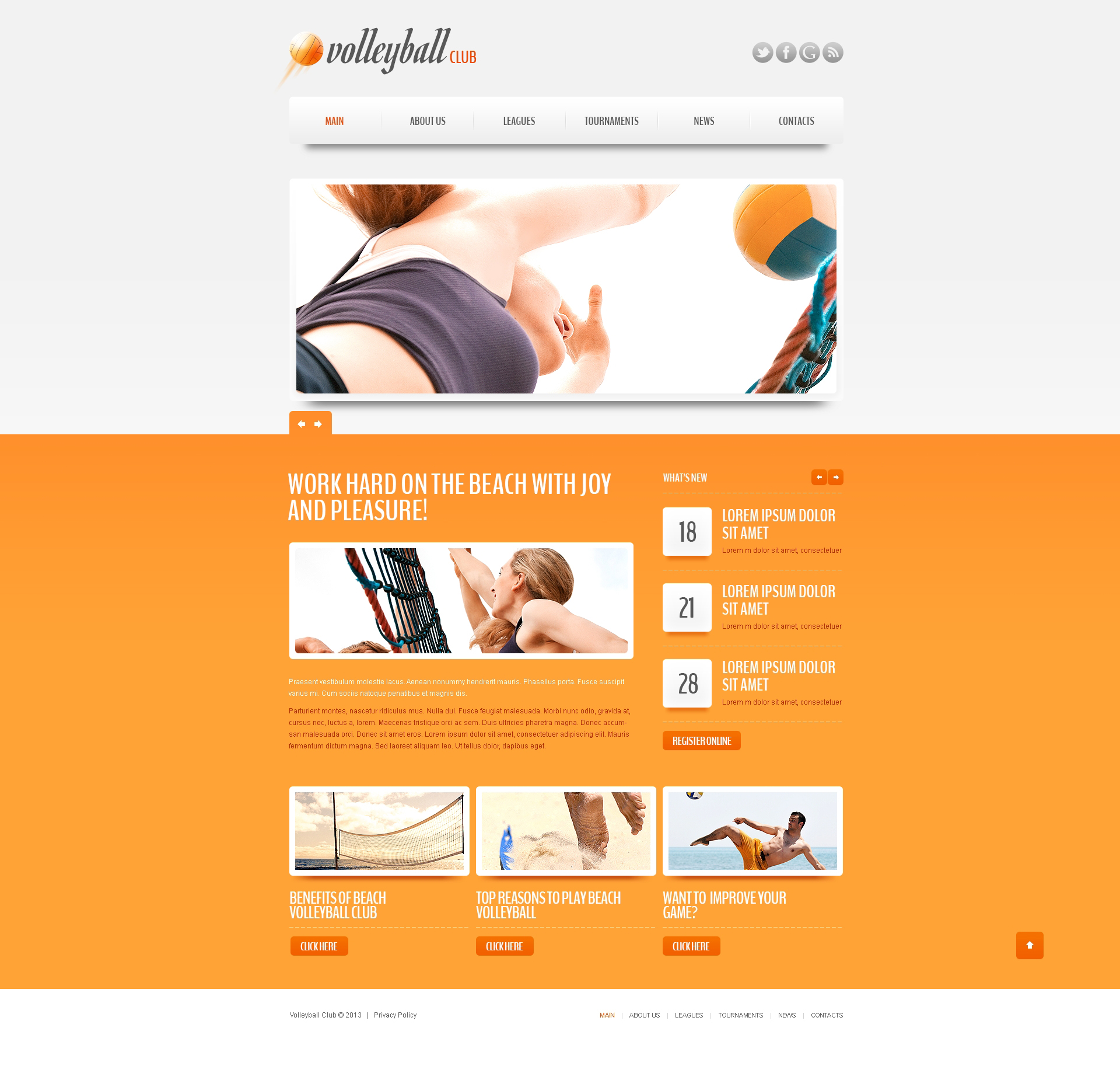 Volleyball Club Drupal Template