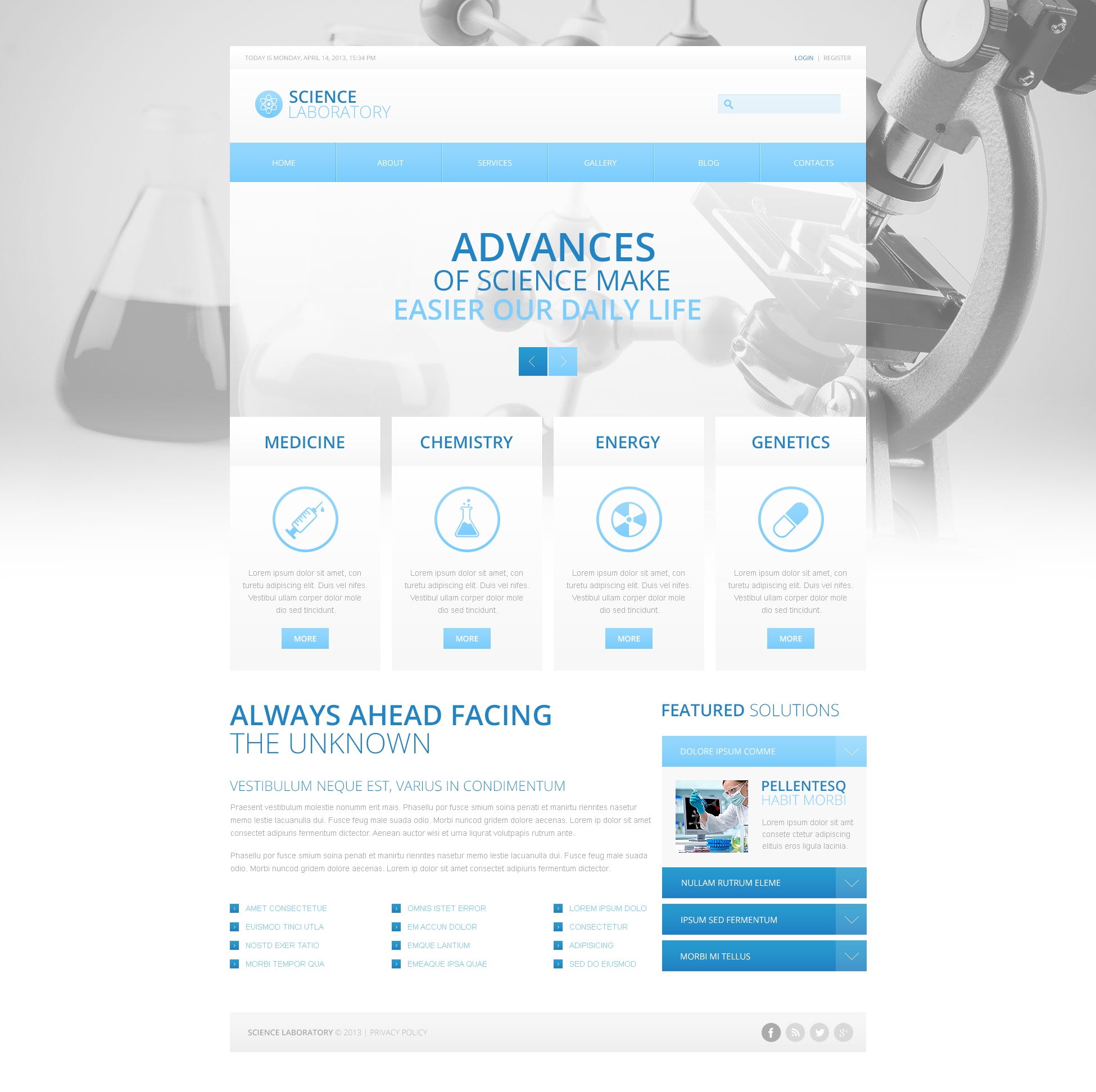 Science Lab Drupal Template