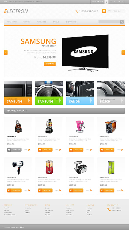 OpenCart Main Page