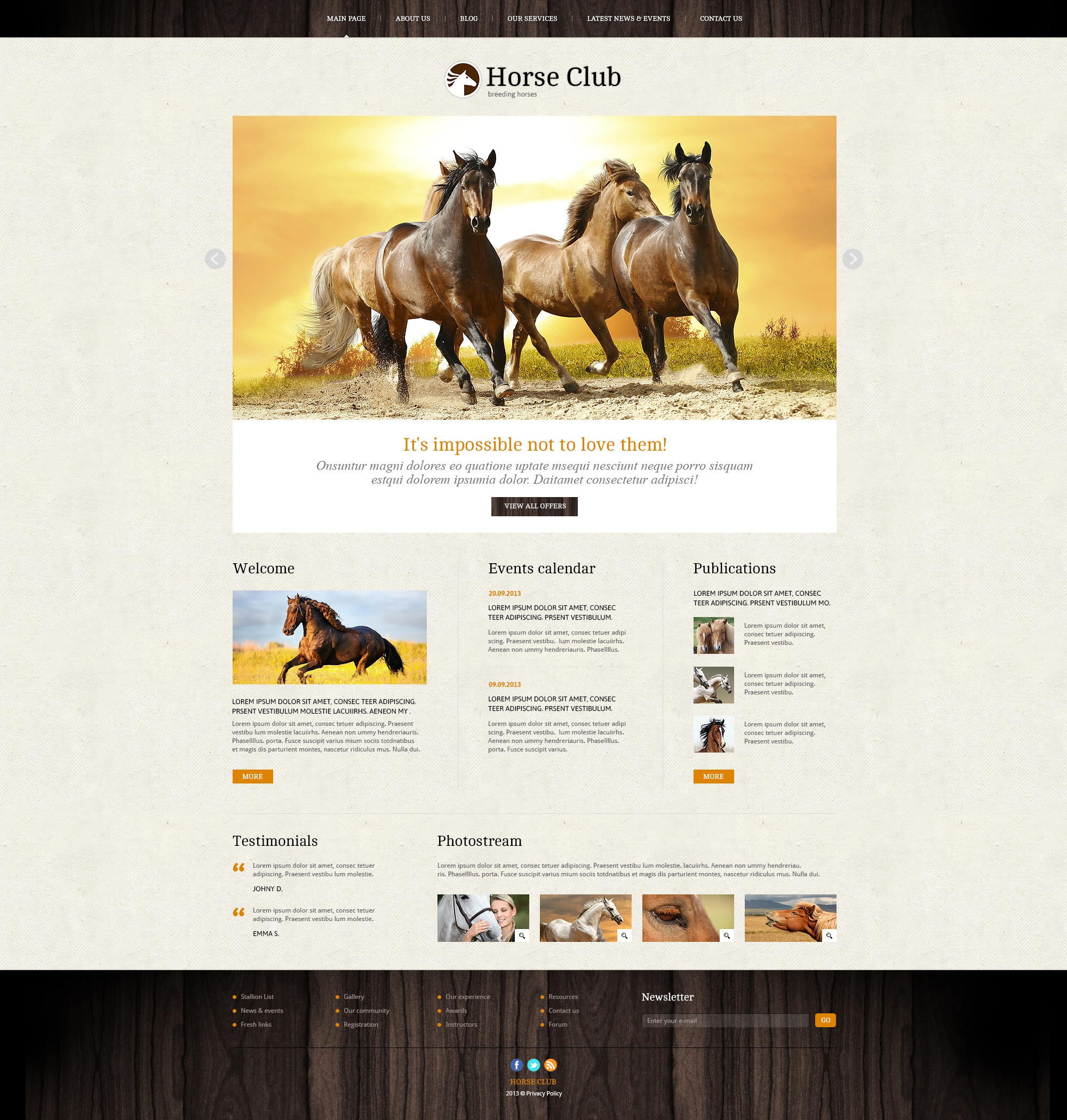 Pro Theme for Horse Business Joomla Template