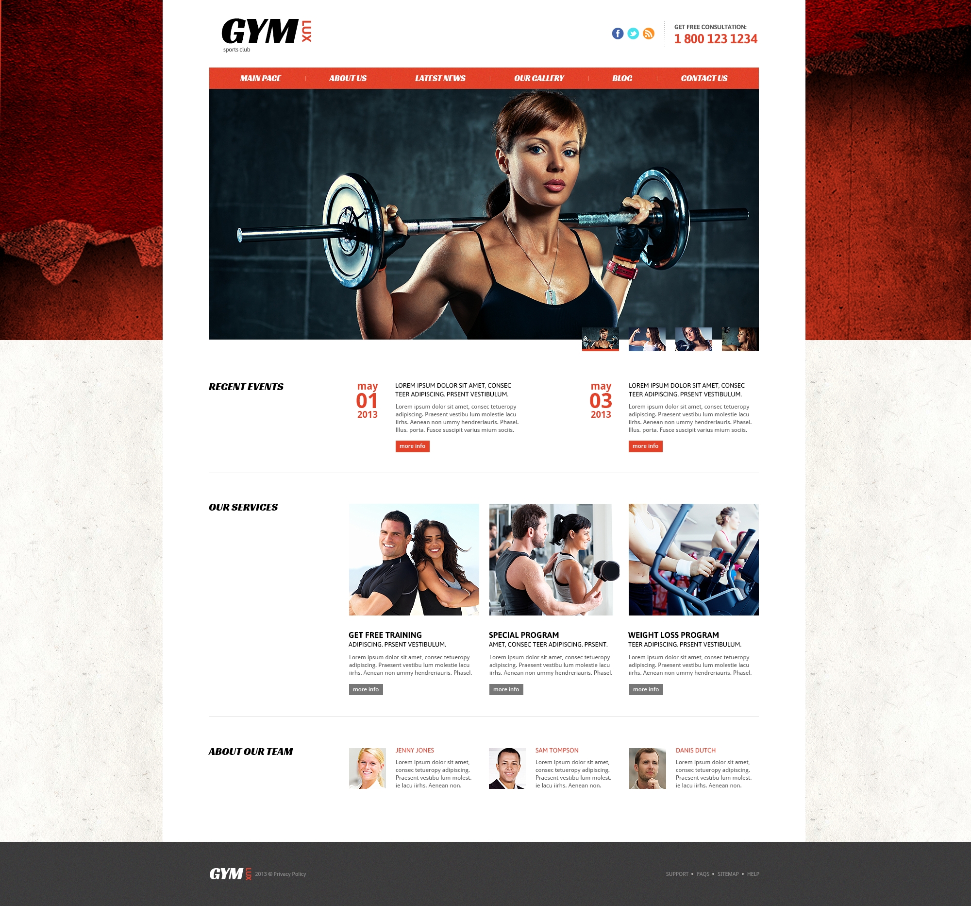 Gym for Health and Beauty Joomla Template