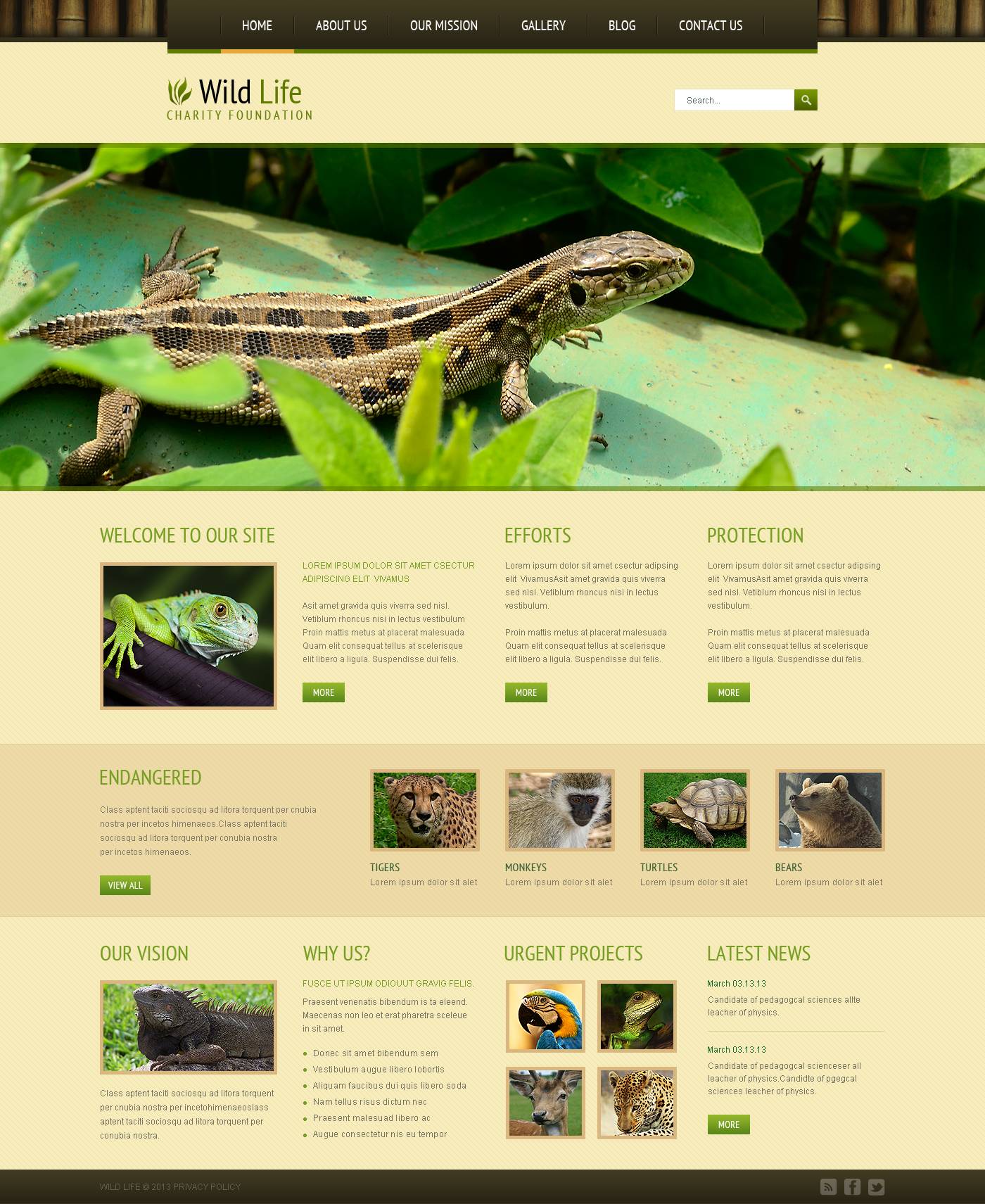 Wild Life Responsive Joomla Template