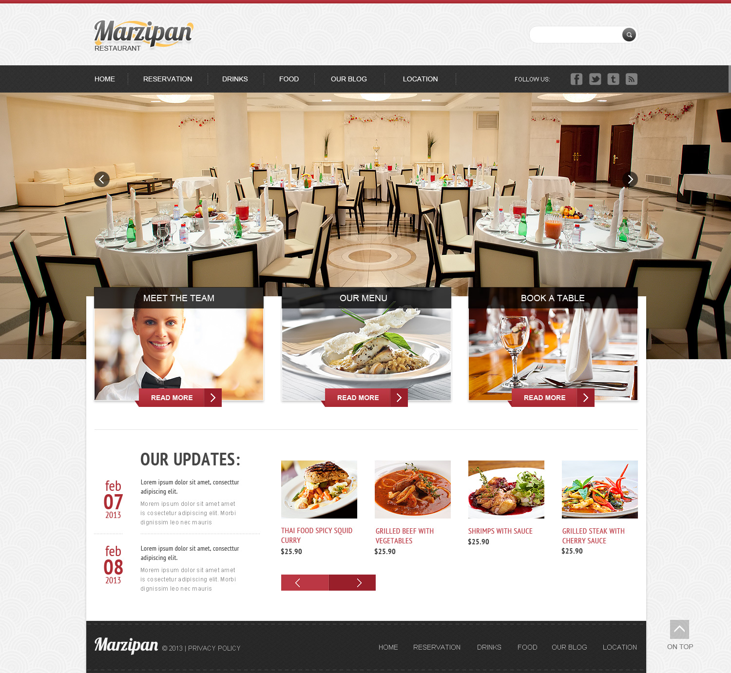 Cafe and Restaurant Responsive Joomla Template