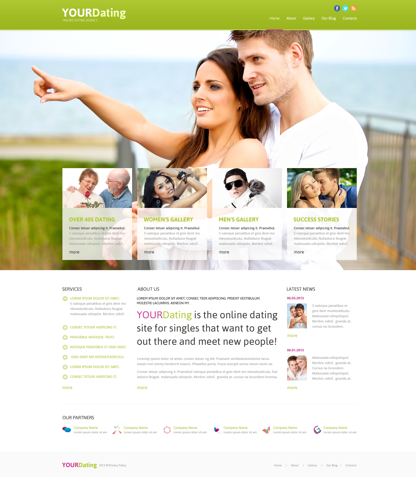 Dating Responsive Joomla Template