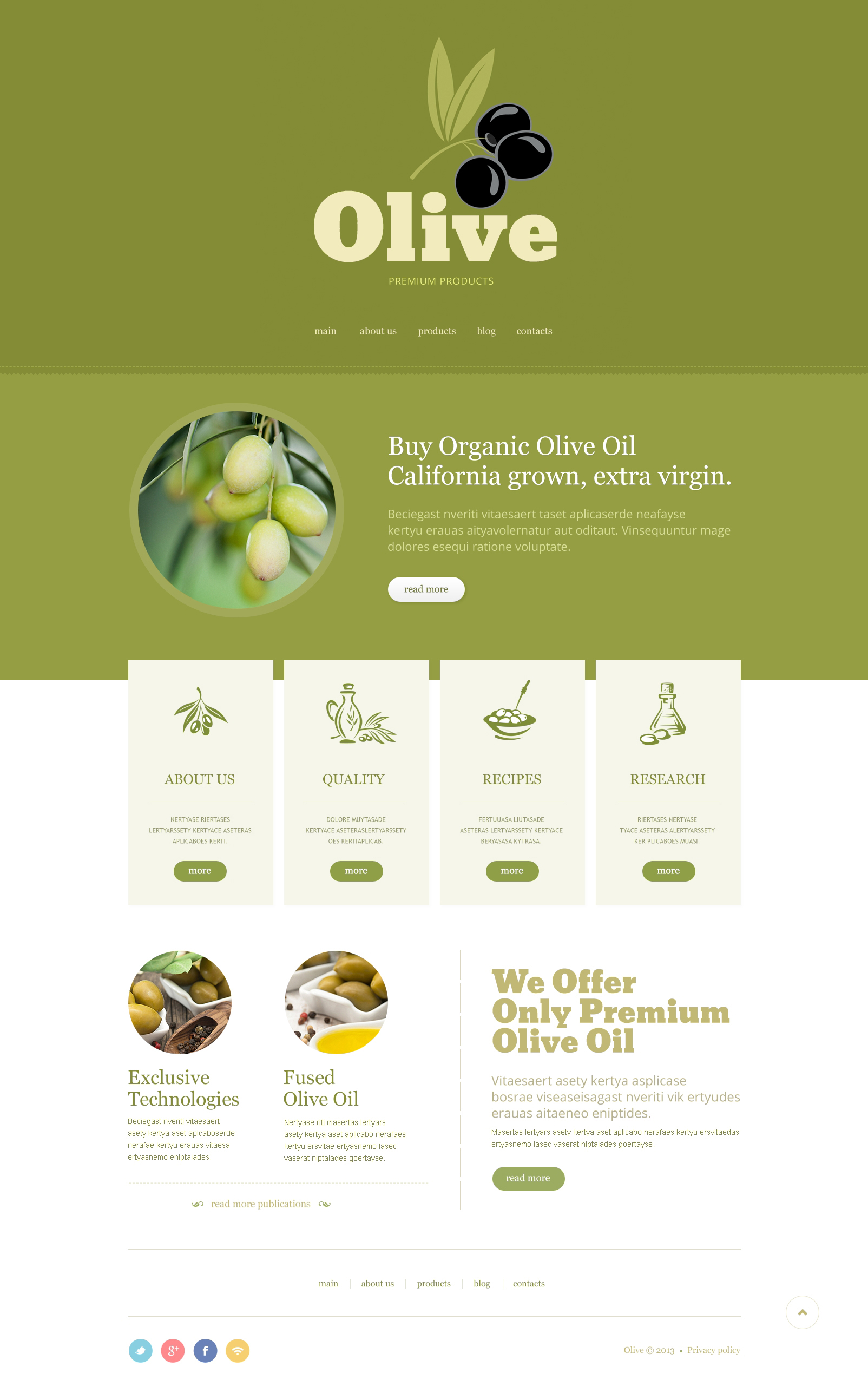 Minimalist Olive Store Joomla Template