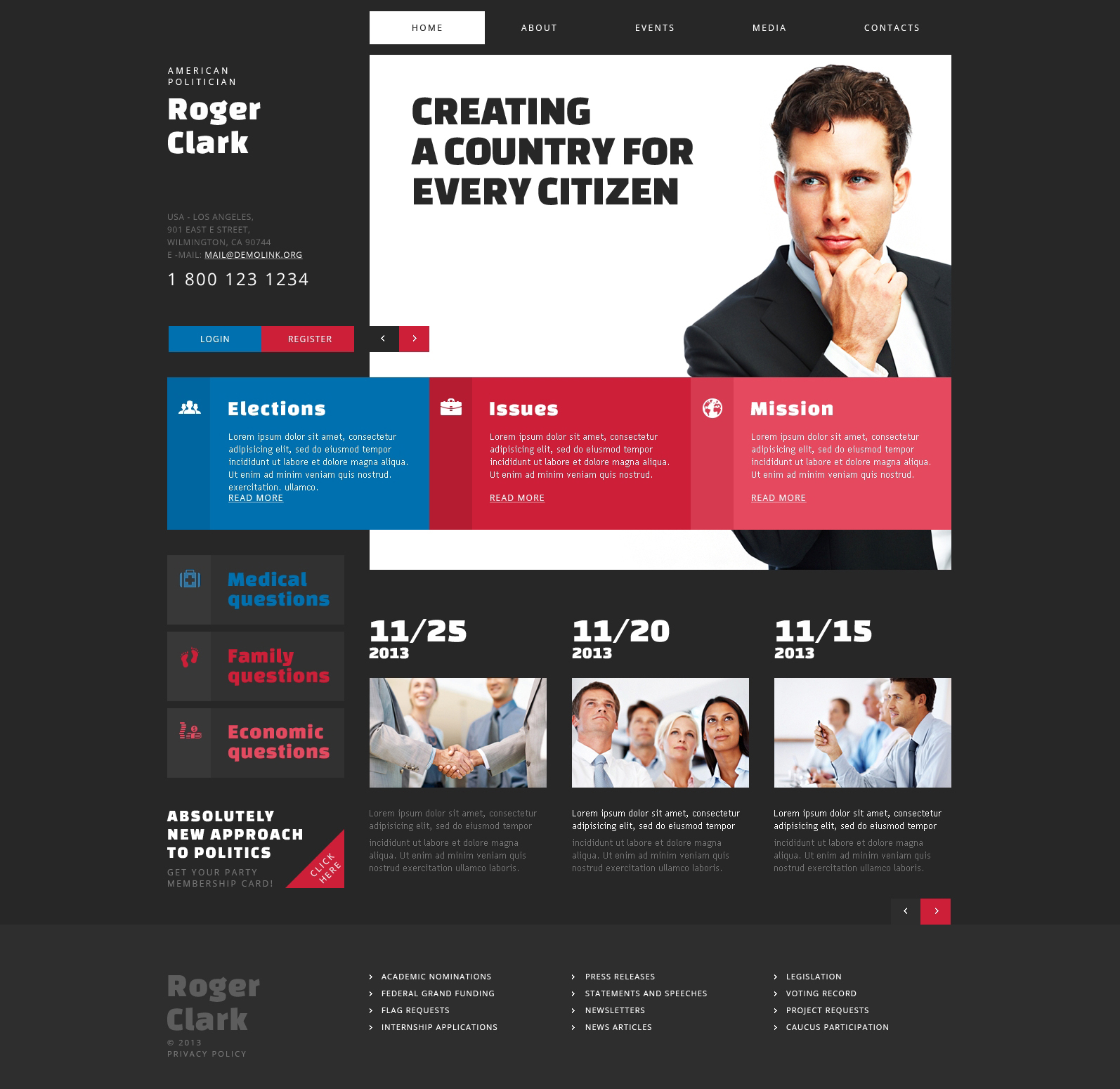 Political Candidate Joomla Template