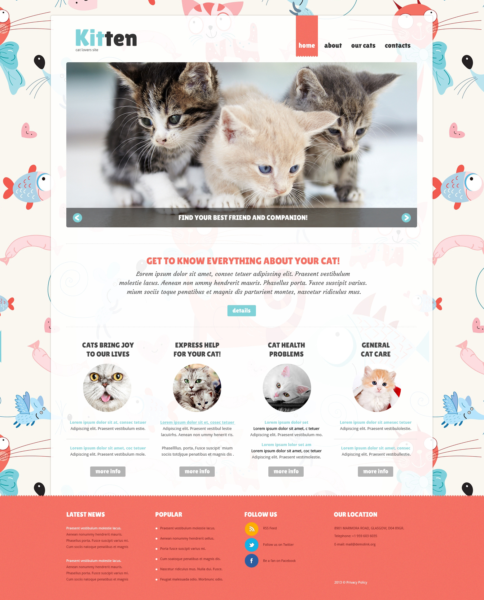 Cat Responsive Joomla Template