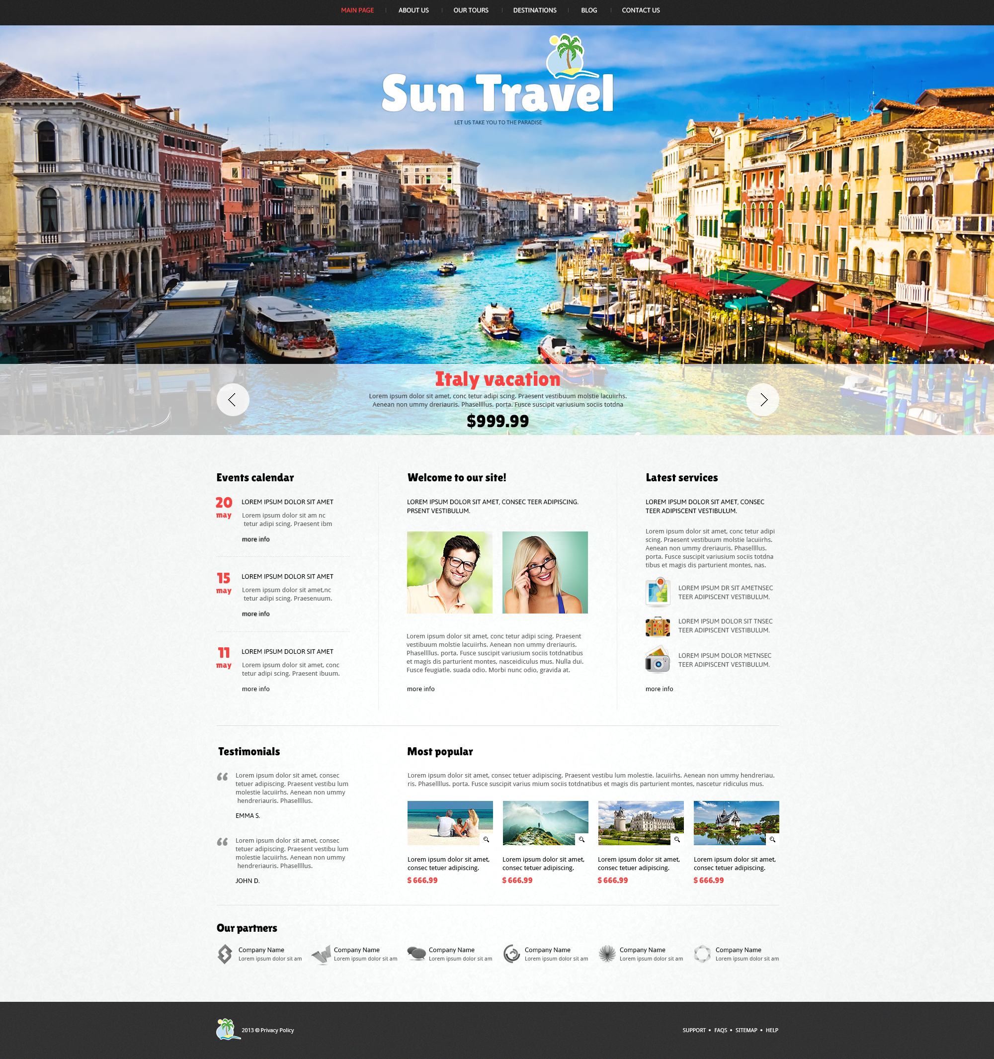 Travel Agency Responsive Joomla Template