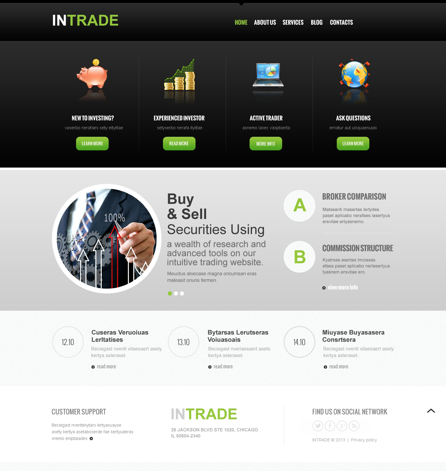 Investment Company Responsive Joomla Template