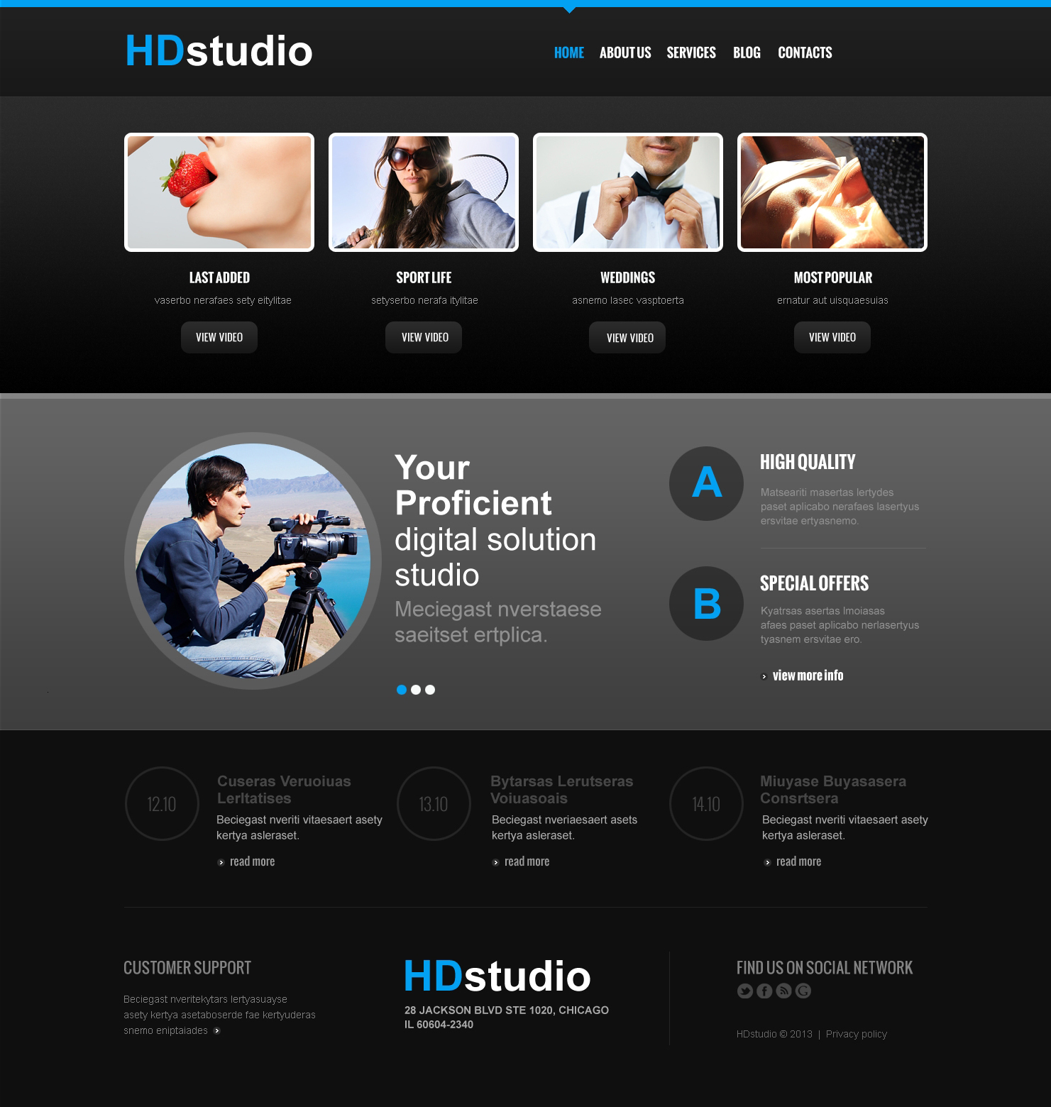 Photo Studio Responsive Joomla Template