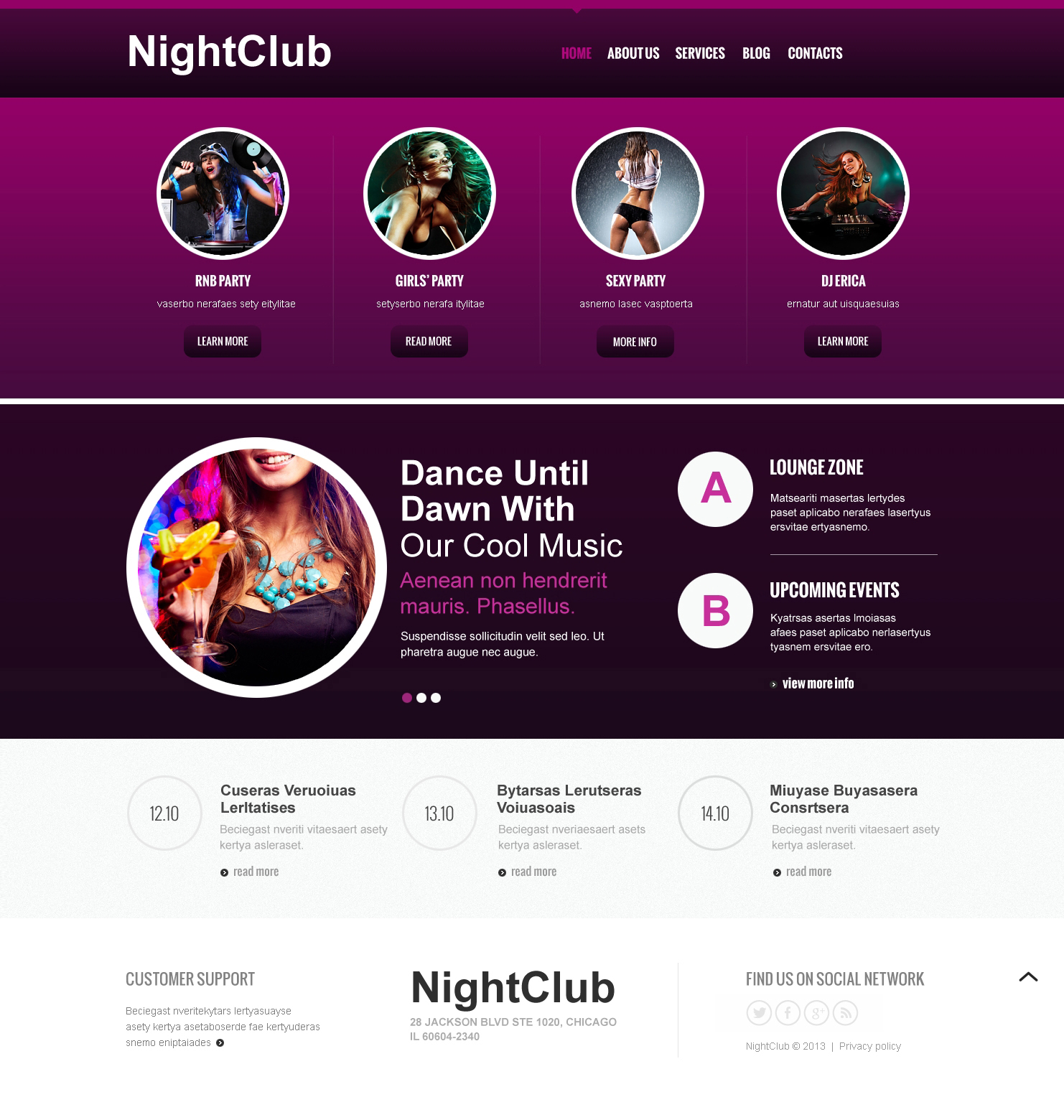 Night Club Responsive Joomla Template