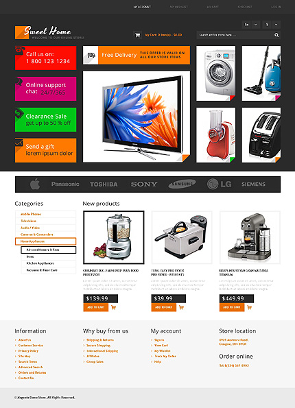 Magento Main Page  preview