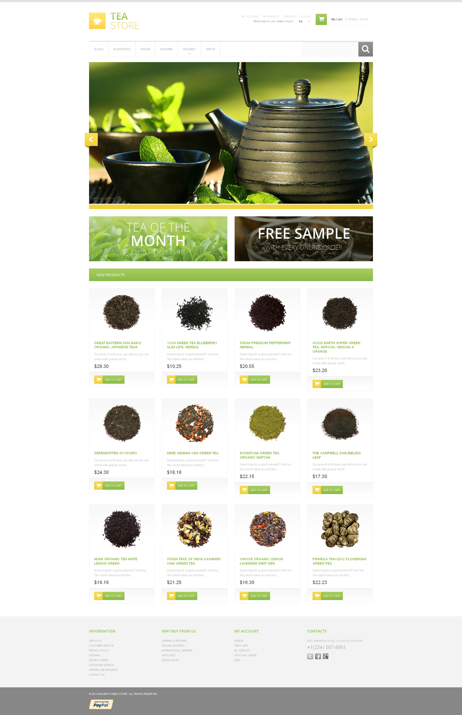 Bracing Tea Store Magento Theme